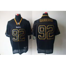 Cheap James Harrison Steelers Jersey #92 New Black From China Lights Out