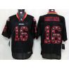 Cheap Joe Montana 49ers Jersey #16 New Black Lights Out teamlogo-decorated