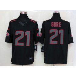 Cheap Frank Gore 49ers Jersey #21 New Black From China Impact Limited