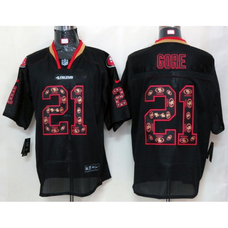 Cheap Frank Gore 49ers Jersey #21 New Black Lights Out teamlogo-decorated Cheap Frank Gore 49ers Jersey #21 New Black Lights Out teamlogo-decorated