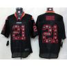 Cheap Frank Gore 49ers Jersey #21 New Black Lights Out teamlogo-decorated