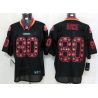 Cheap Jerry Rice 49ers Jersey #80 New Black Lights Out teamlogo-decorated
