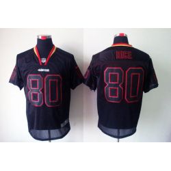 Cheap Jerry Rice 49ers Jersey #80 New Black From China Lights Out