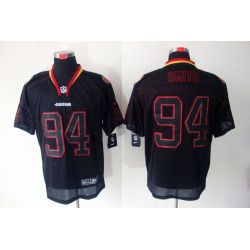 Cheap Justin Smith 49ers Jersey #94 New Black From China Lights Out