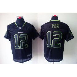 Cheap 12th Fan Seahawks Jersey #12 New Black From China Lights Out