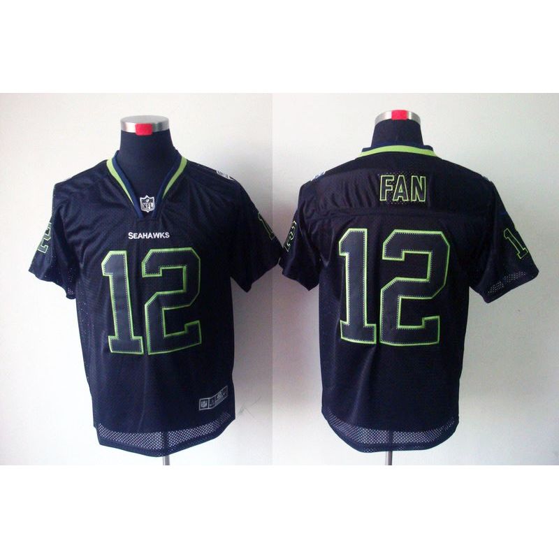 Cheap 12th Fan Seahawks Jersey #12 New Black From China Lights Out