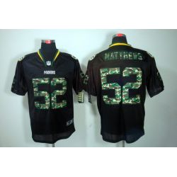 Cheap Clay Matthews Packers Camo Fashion Jersey #52 Black From China