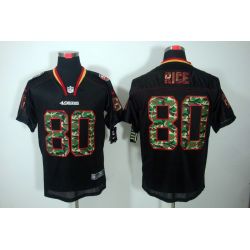 Cheap Jerry Rice 49ers Camo Fashion Jersey #80 Black From China