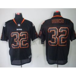 Cheap Jim Brown Browns Jersey #32 Black From China Lights Out