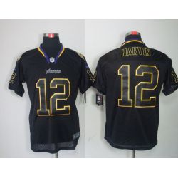 Cheap Percy Harvin Vikings Jersey #12 Black From China Lights Out