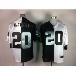 Cheap Darren Mcfadden Raiders Jersey #20 Black-White From China Split