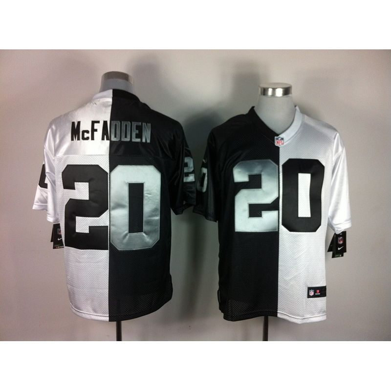 Cheap Darren Mcfadden Raiders Jersey #20 Black-White From China Split Cheap Darren Mcfadden Raiders Jersey #20 Black-White From China Split