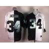 Cheap Bo Jackson Raiders Jersey #34 Black-White From China Split