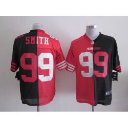 Cheap Aldon Smith 49ers Jersey #99 Red-Black From China Split
