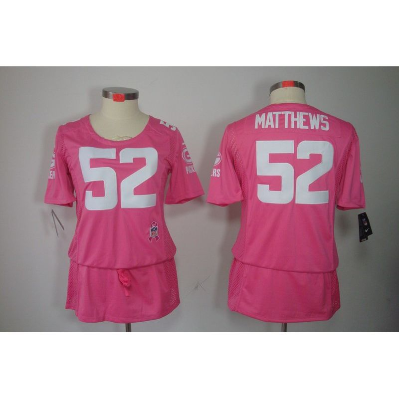 Cheap Clay Matthews Packers Jersey #52 Pink From China BCA Dress