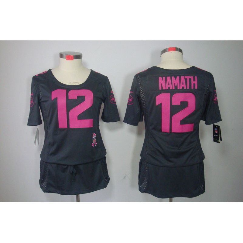 Cheap Joe Namath Jets Jersey #12 Grey From China BCA Dress