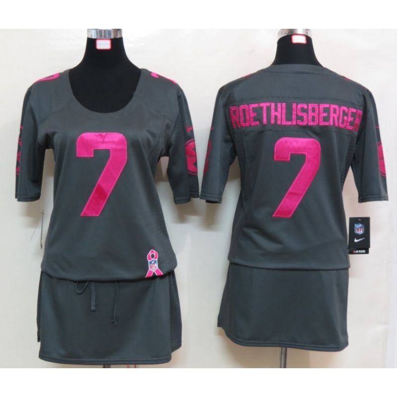 Cheap Ben Roethlisberger Steelers Jersey #7 Grey From China BCA Dress