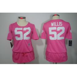 Cheap Patrick Willis 49ers Jersey #52 Pink From China BCA Dress
