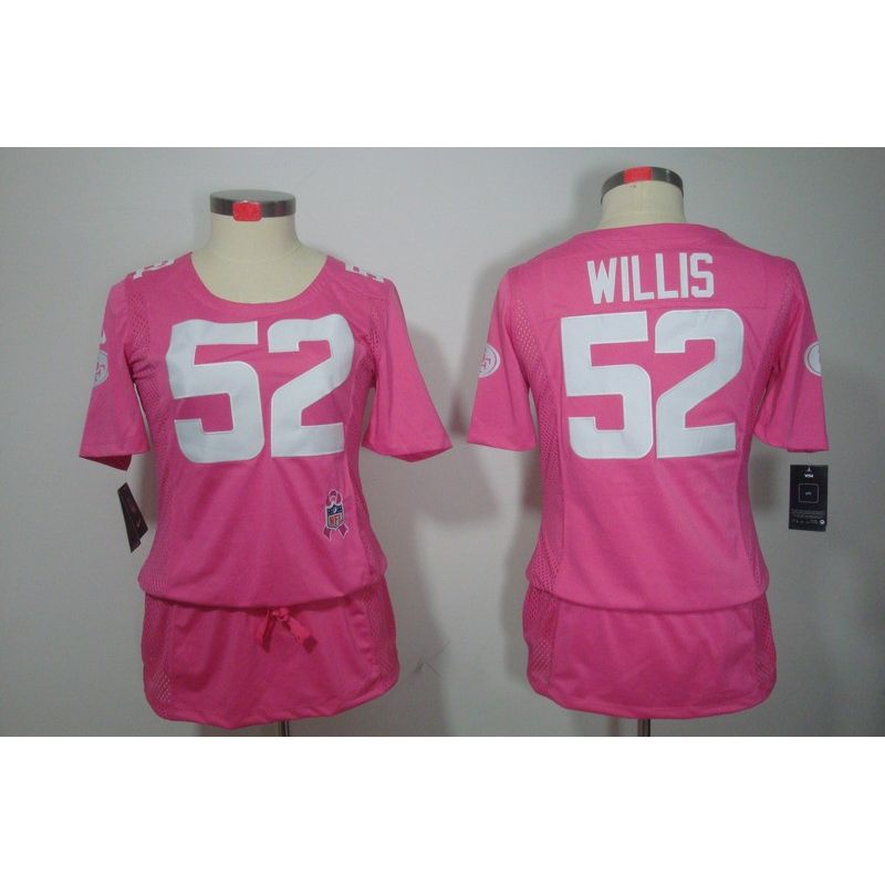 Cheap Patrick Willis 49ers Jersey #52 Pink From China BCA Dress