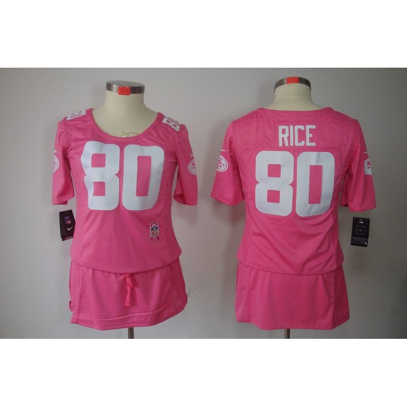 Cheap Jerry Rice 49ers Jersey #80 Pink From China BCA Dress