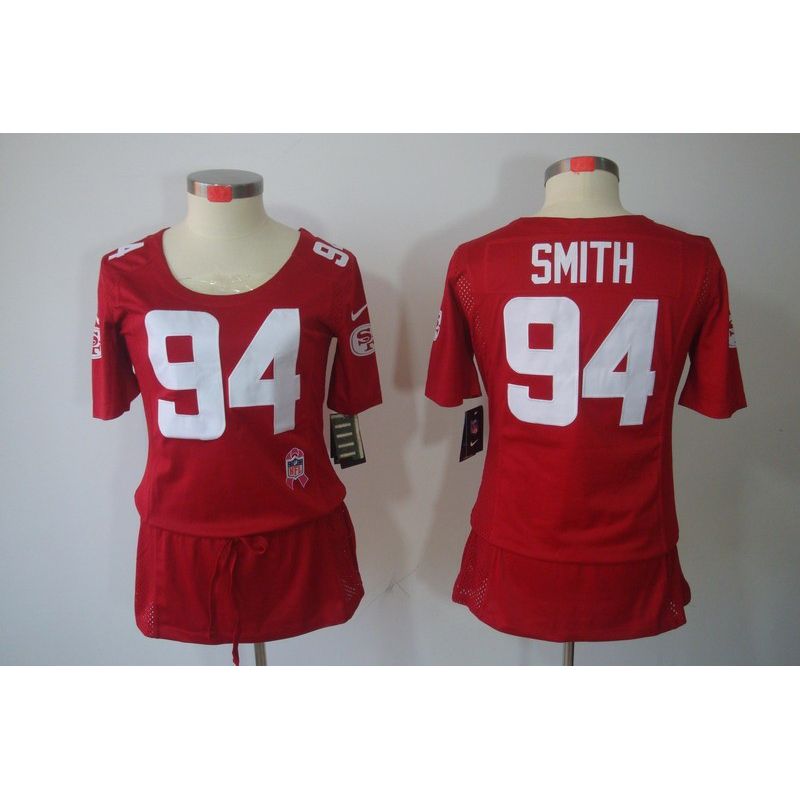 Cheap Justin Smith 49ers Jersey #94 Red From China BCA Dress