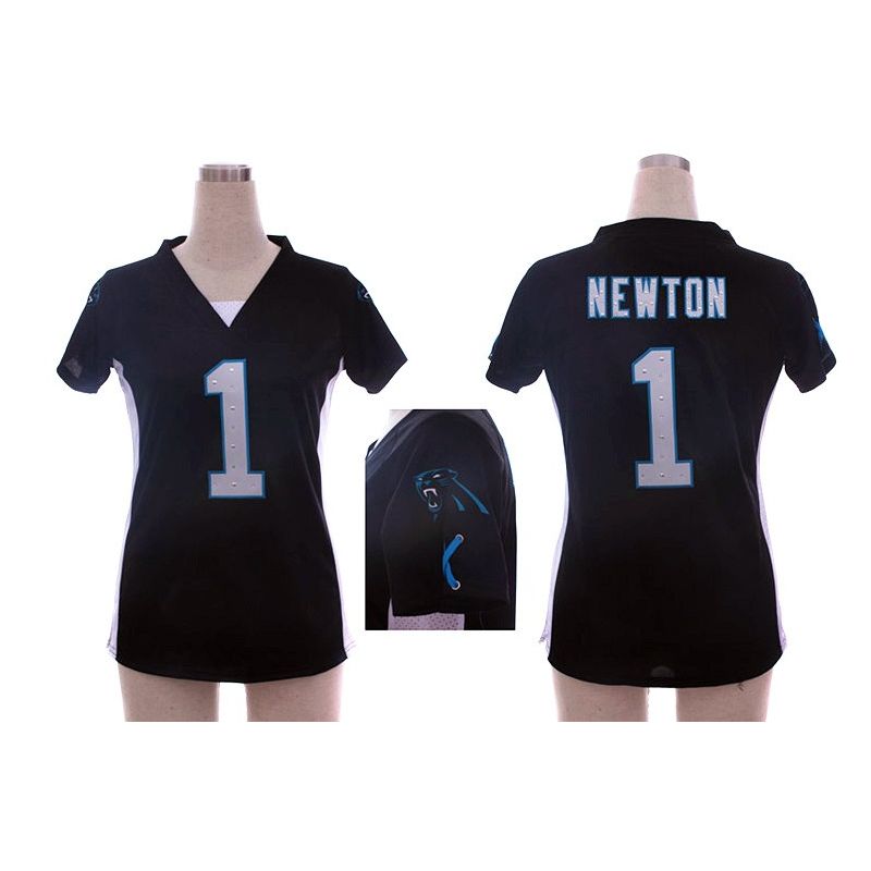Cheap Cam Newton Panthers Jersey #1 Black From China Draft Him II Top