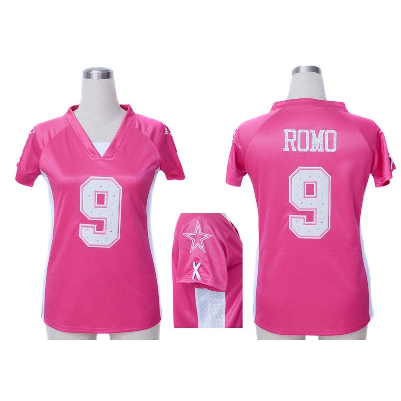Cheap Tony Romo Cowboys Jersey #9 Pink From China Draft Him II Top