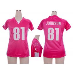 Cheap Calvin Johnson Lions Jersey #81 Pink From China Draft Him II Top