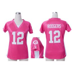 Cheap Aaron Rodgers Packers Jersey #12 Pink From China Draft Him II Top