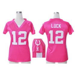 Cheap Andrew Luck Colts Jersey #12 Pink From China Draft Him II Top