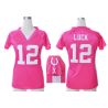 Cheap Andrew Luck Colts Jersey #12 Pink From China Draft Him II Top