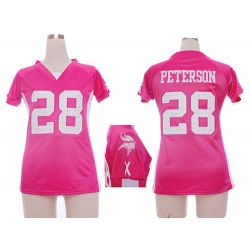 Cheap Adrian Peterson Vikings Jersey #28 Pink From China Draft Him II Top