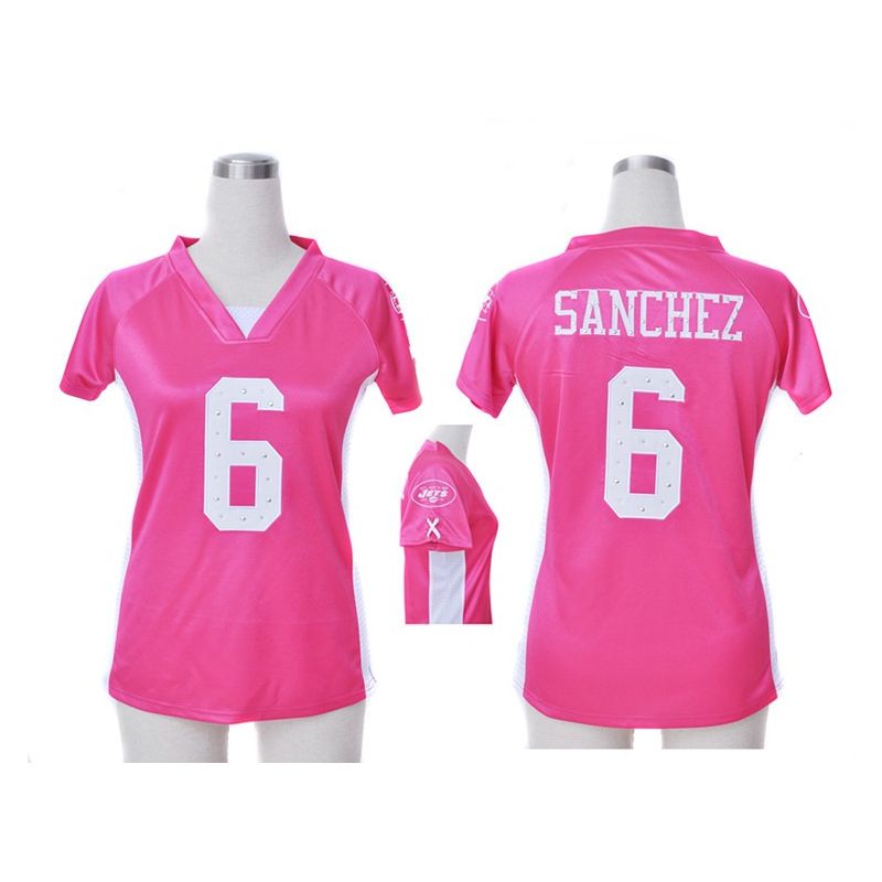 Cheap Mark Sanchez Jets Jersey #6 Pink From China Draft Him II Top