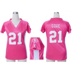 Cheap Frank Gore 49ers Jersey #21 Pink From China Draft Him II Top