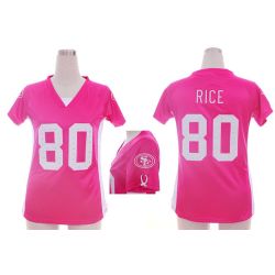 Cheap Jerry Rice 49ers Jersey #80 Pink From China Draft Him II Top