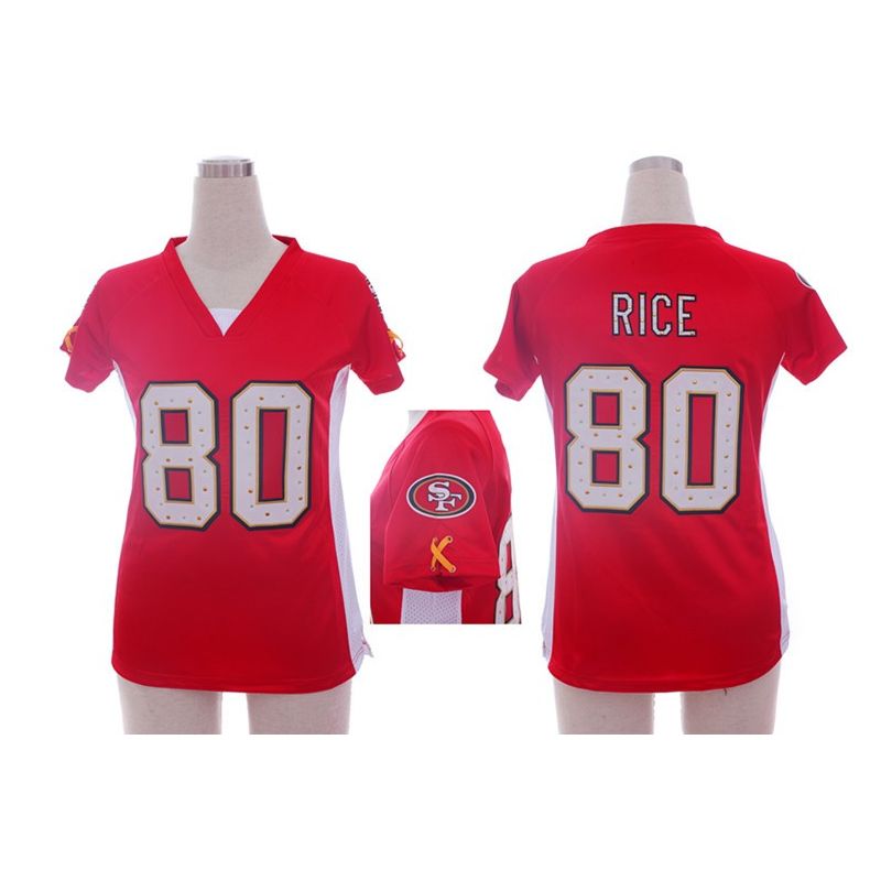 Cheap Jerry Rice 49ers Jersey #80 Red From China Draft Him II Top