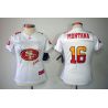 Cheap Joe Montana 49ers Jersey #16 White From China FEM FAN