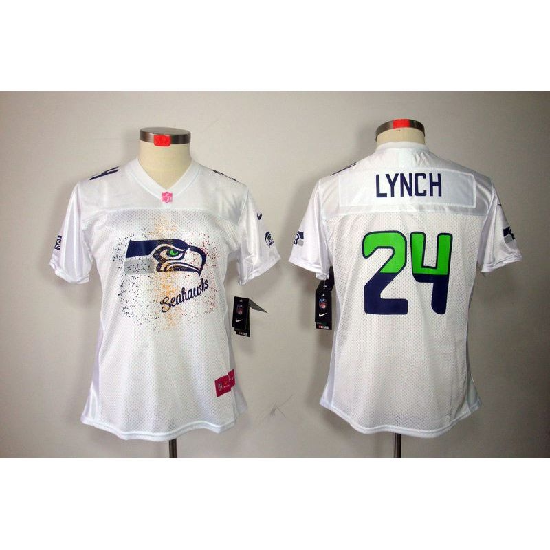 Cheap Marshawn Lynch Seahawks Jersey #24 White From China FEM FAN