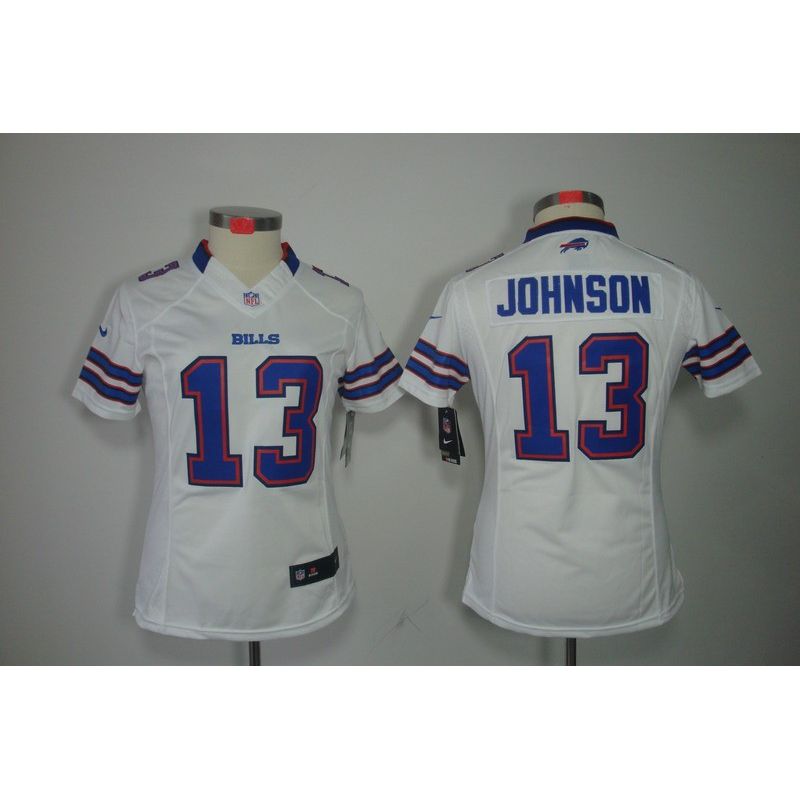 Cheap Steve Johnson Bills Jersey #13 White From China Limited
