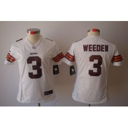Cheap Brandon Weeden Browns Jersey #3 White From China Limited