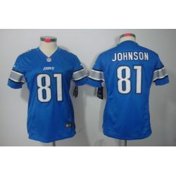 Cheap Calvin Johnson Lions Jersey #81 Blue From China Limited