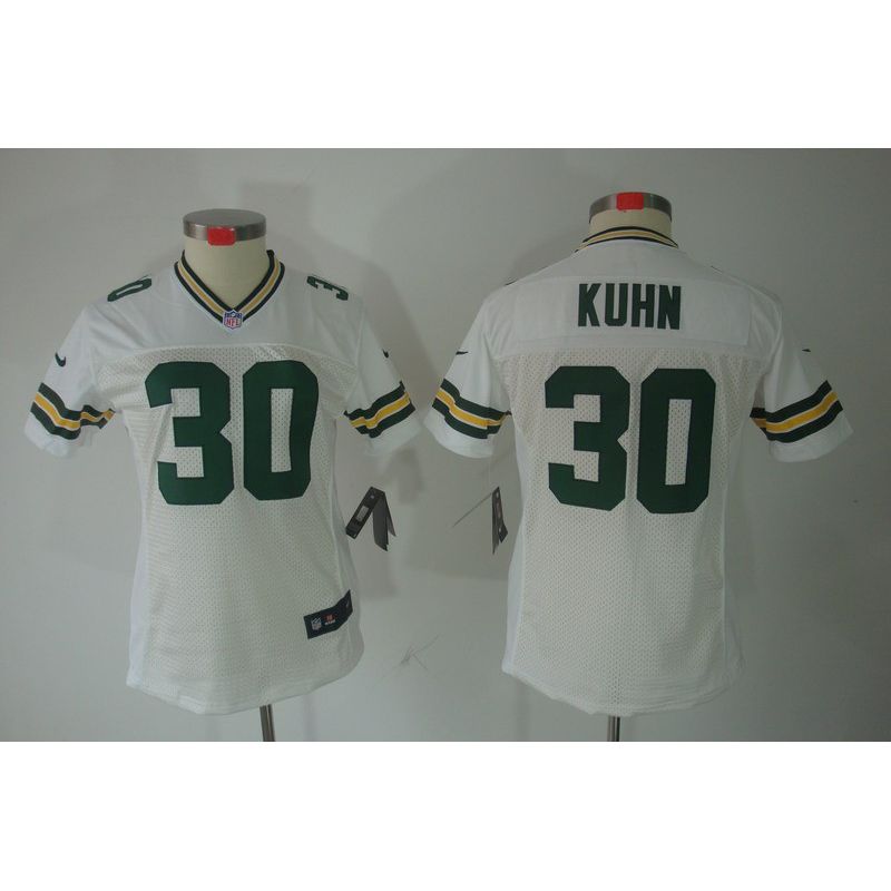 Cheap John Kuhn Packers Jersey #30 White From China Limited