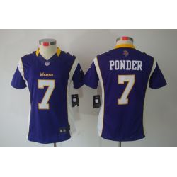 Cheap Christian Ponder Vikings Jersey #7 Purple From China Limited