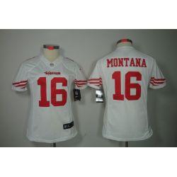 Cheap Joe Montana 49ers Jersey #16 White From China Limited
