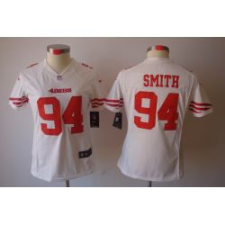 Cheap Justin Smith 49ers Jersey #94 White From China Limited