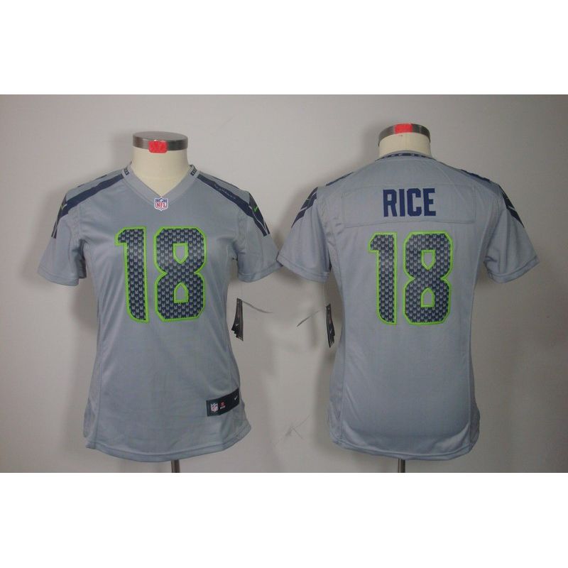 Cheap Sidney Rice Seahawks Jersey #18 Grey From China Limited