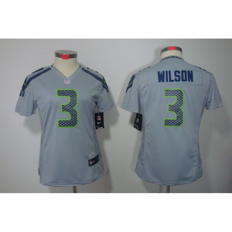 Cheap Russell Wilson Seahawks Jersey #3 Grey From China Limited