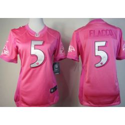 Cheap Joe Flacco Ravens Jersey #5 Pink From China Love PinkIII