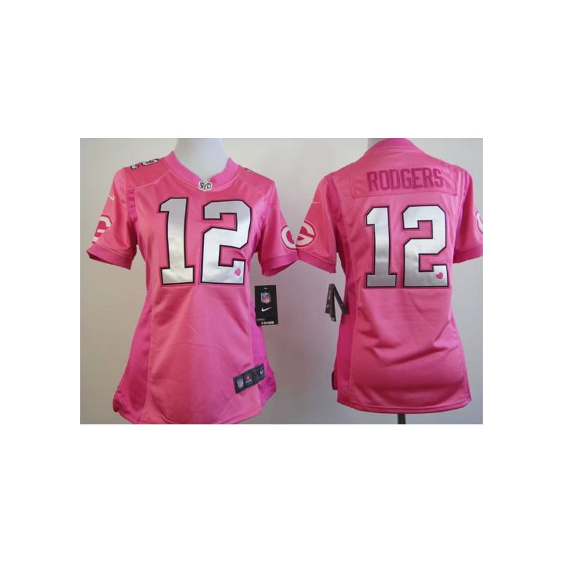 Cheap Aaron Rodgers Packers Jersey #12 Pink From China Love PinkIII