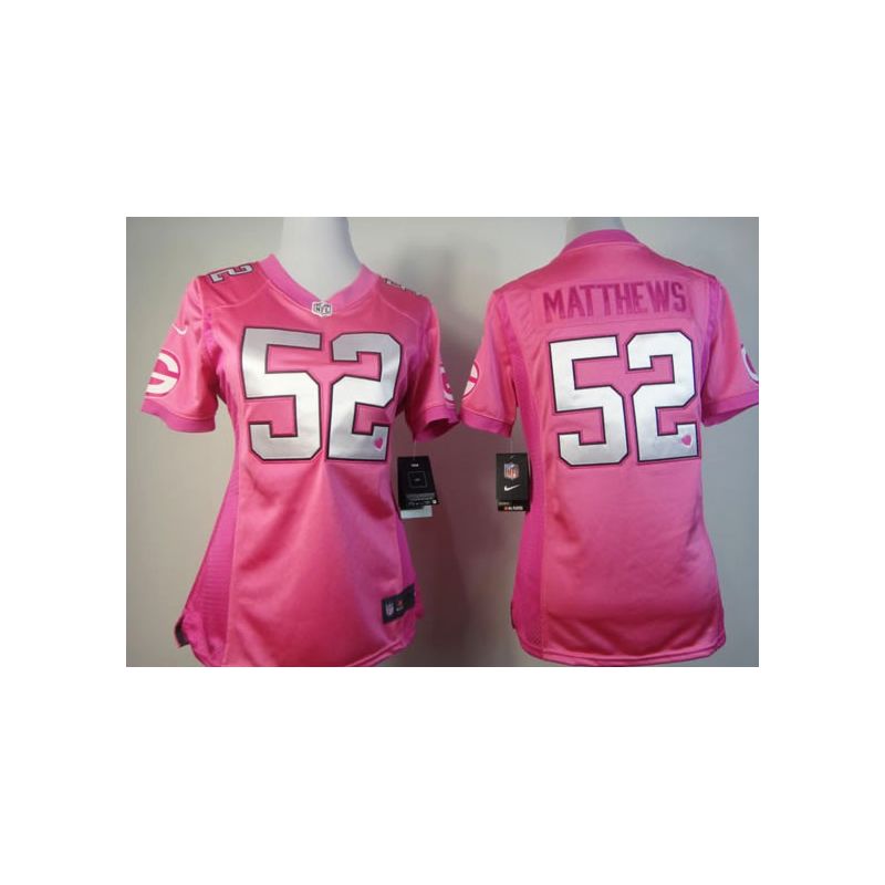 Cheap Clay Matthews Packers Jersey #52 Pink From China Love PinkIII